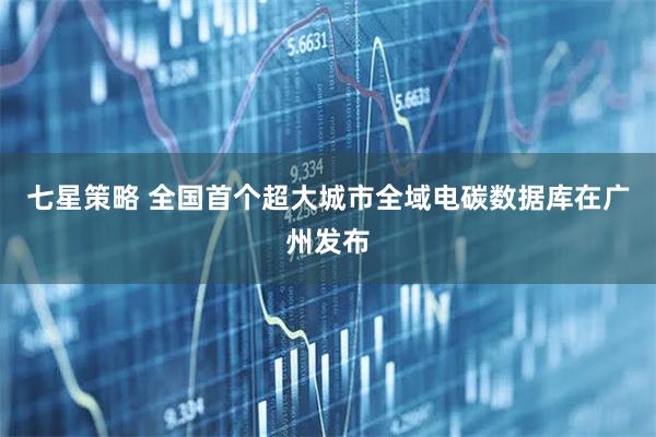 七星策略 全国首个超大城市全域电碳数据库在广州发布